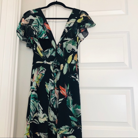 Gianni Bini Tropical Twist Back Jumpsuit, Size M - Picture 2 of 8